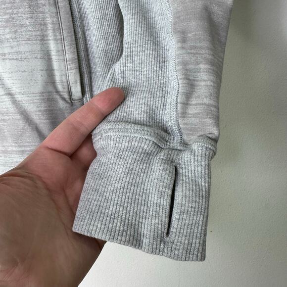 Lululemon Post Sweat Hoodie Sweatshirt Women's 8 Heathered Gray 1/2 Zip Athletic - Picture 5 of 6
